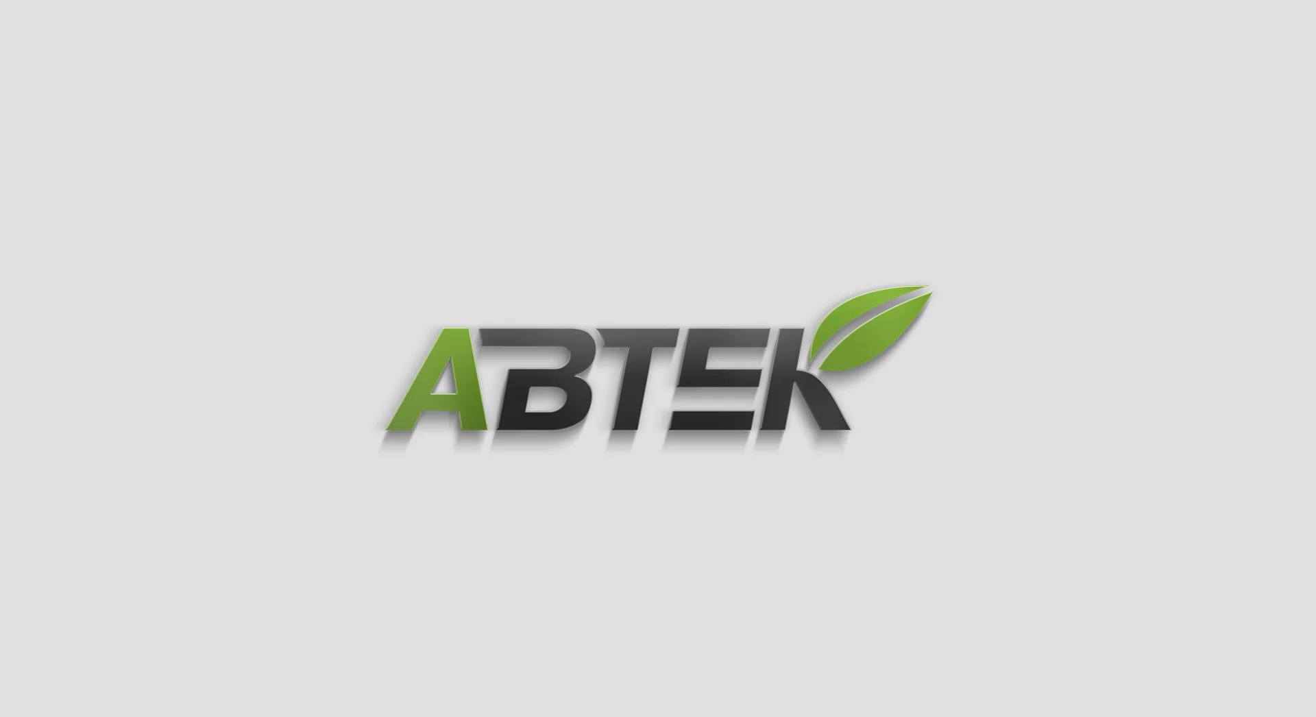 Объёмный логотип «Автек» на сером фоне