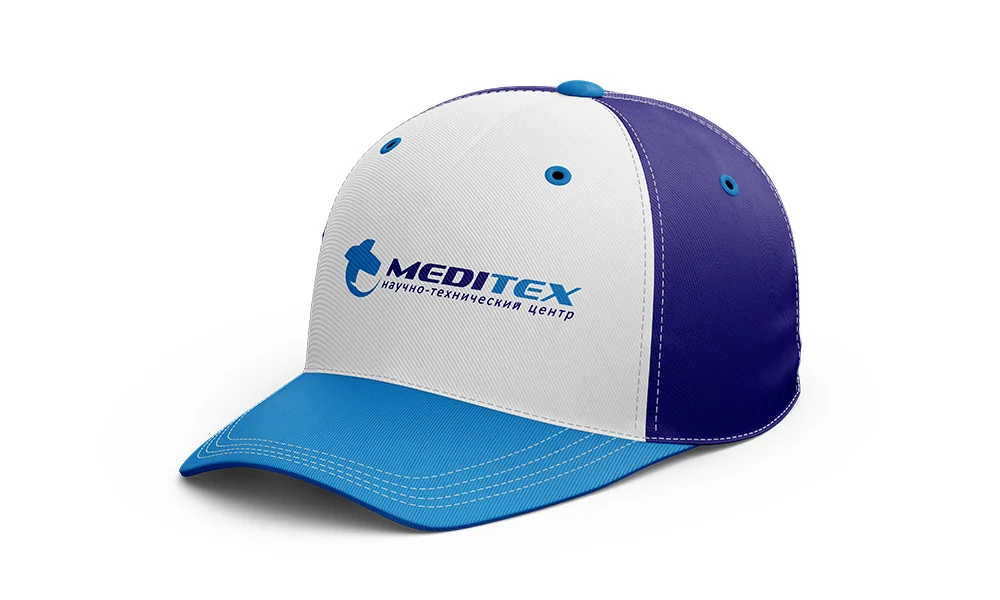 Бейсболка Meditex в белом и синем