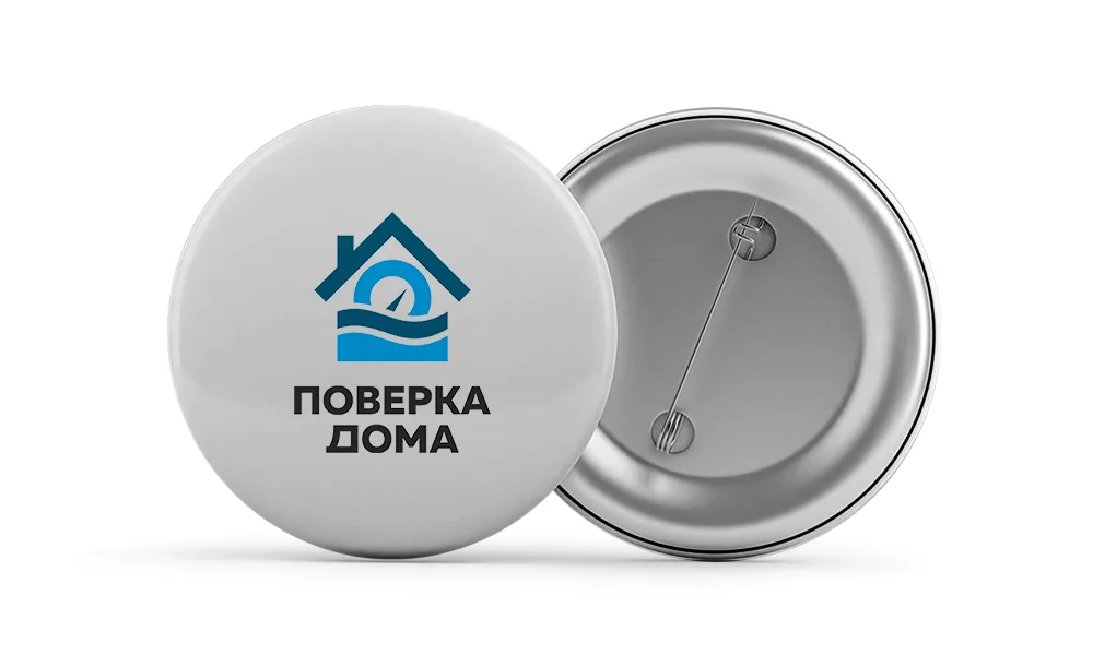 Значок с логотипом «Поверка дома»