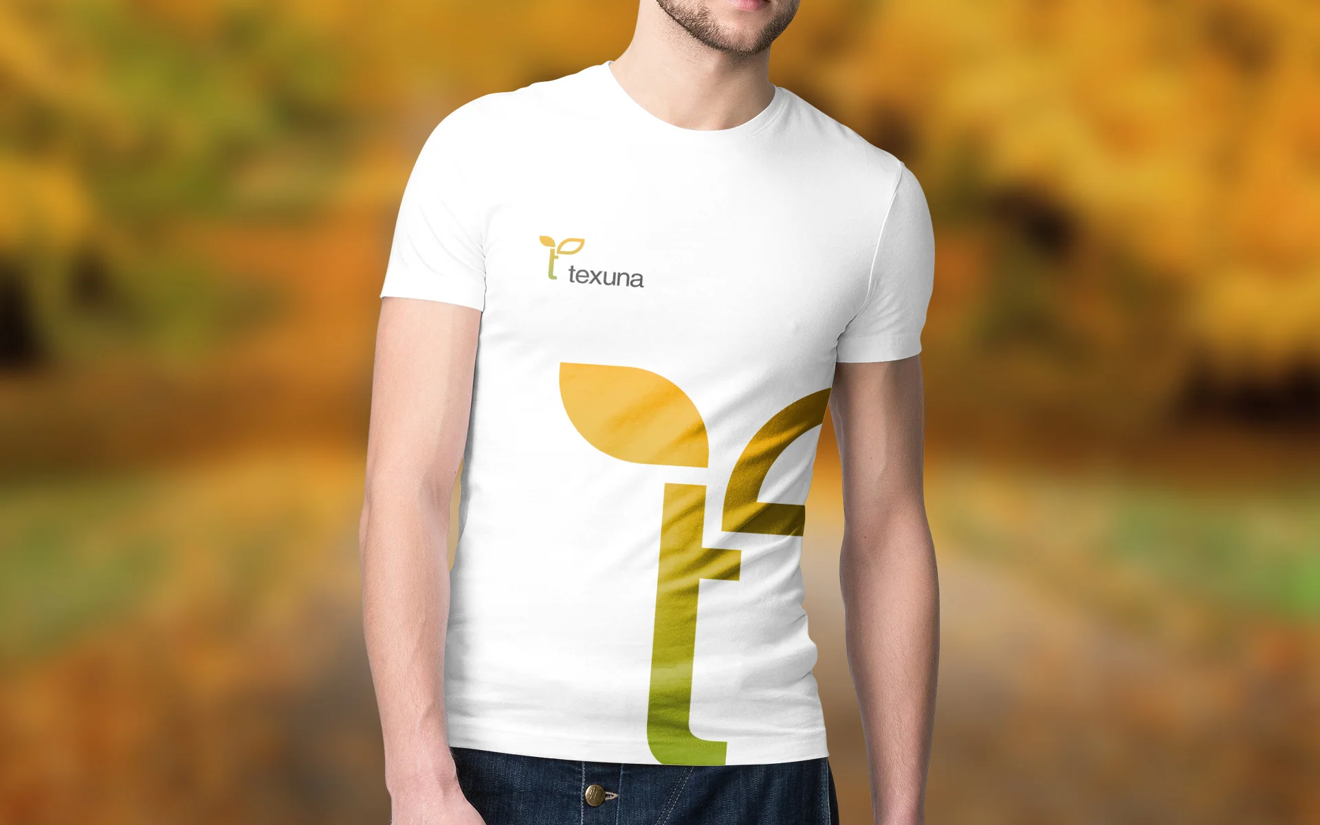 Белая футболка Texuna с крупной буквой t