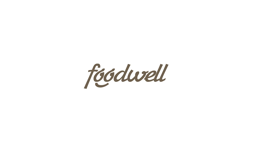Логотип Foodwell: рукописная надпись с объединёнными буквами «oo»