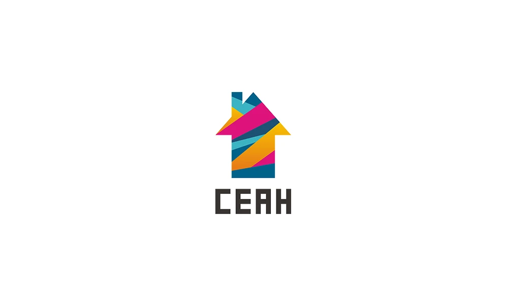 Логотип «Сеан»: домик из цветных граней и надпись СЕАН