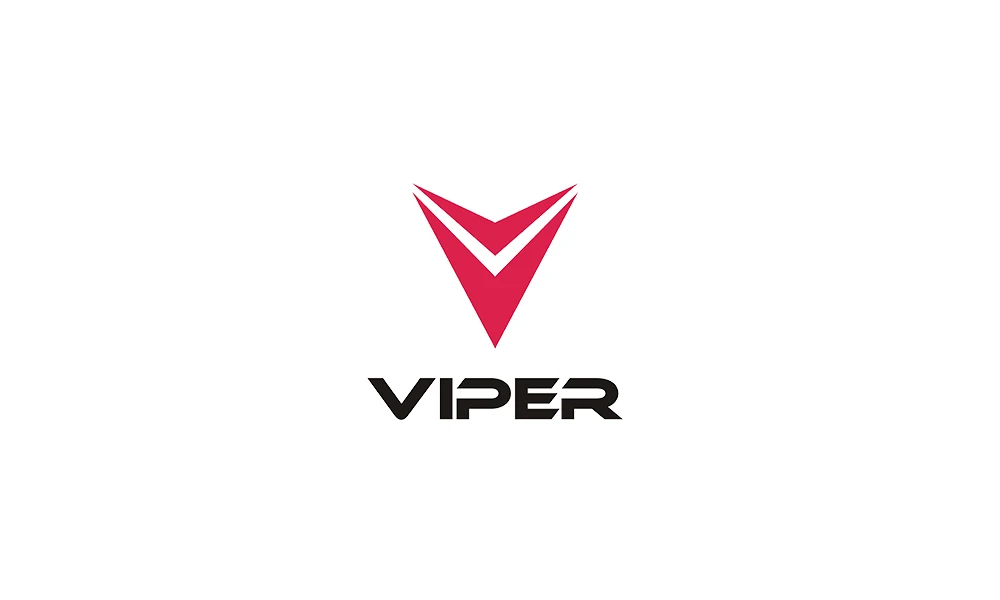 Логотип Viper: красный шеврон над названием