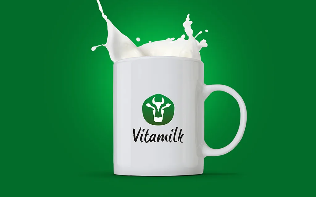 Логотип молочного бренда Vitamilk