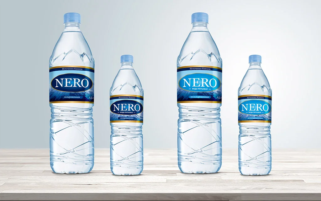 Дизайн этикетки питьевой воды NERO
