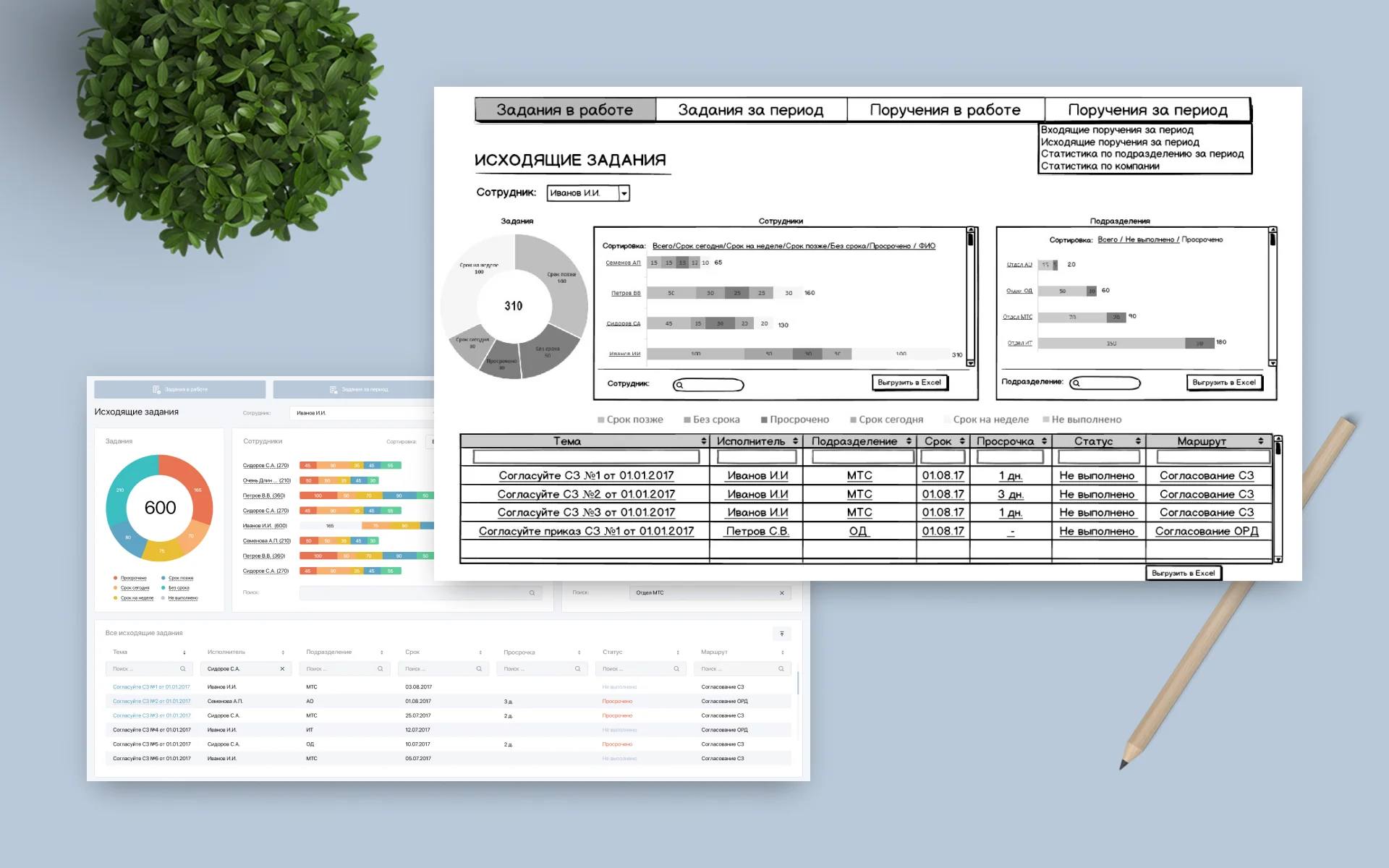 Дизайн CRM-системы транспортной компании Amiros — макет 2