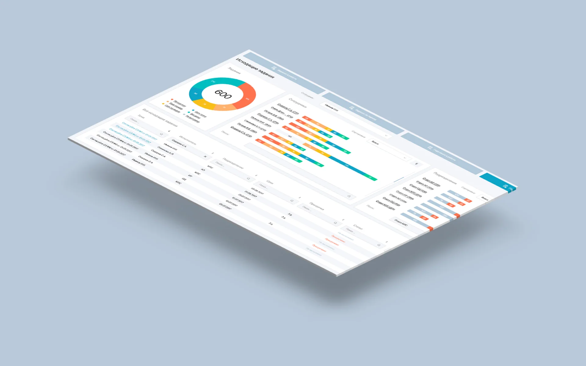 Дизайн CRM-системы транспортной компании Amiros — макет 10