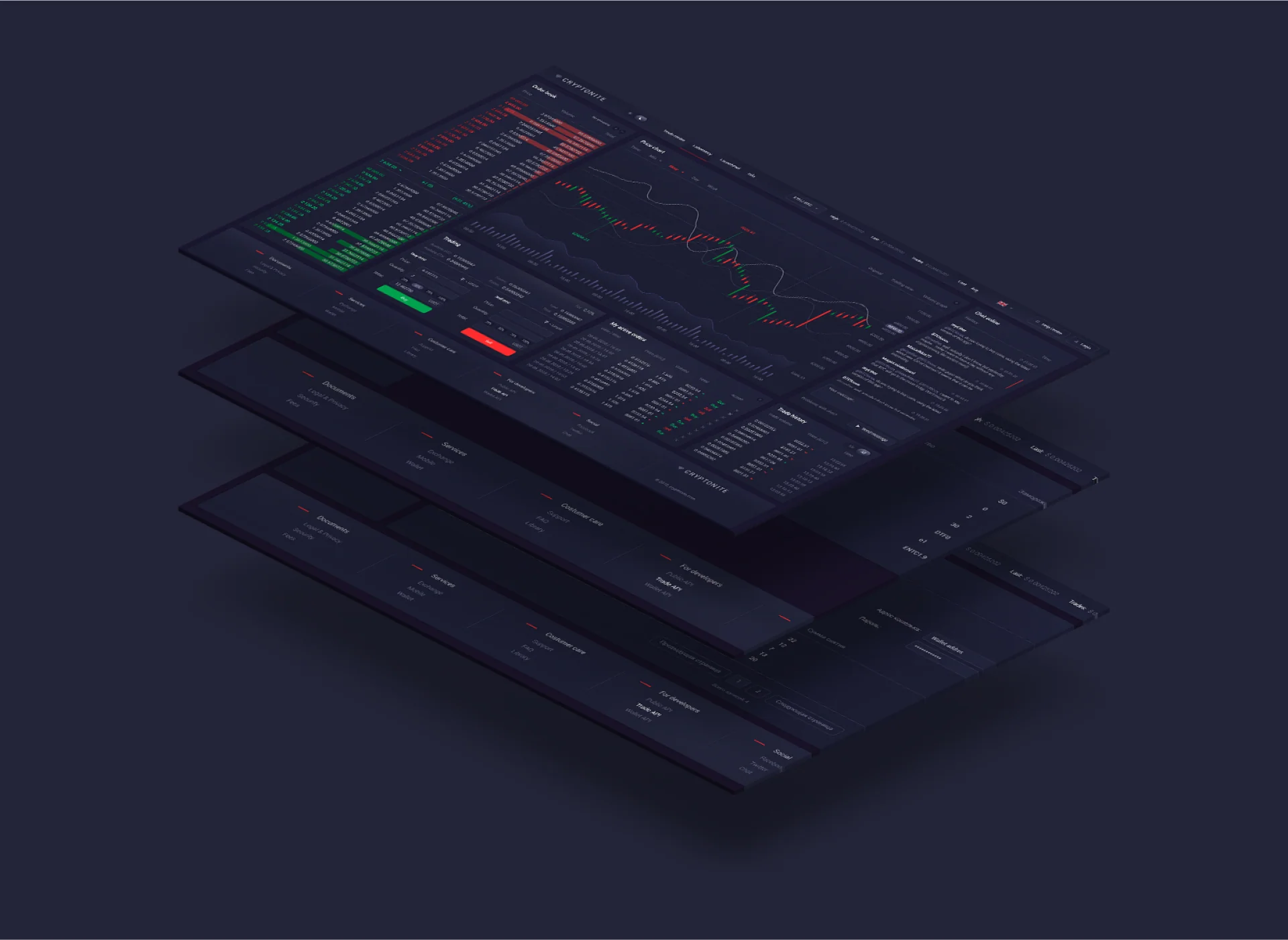 Дизайн криптовалютной биржи CRYPTONIT — макет 2